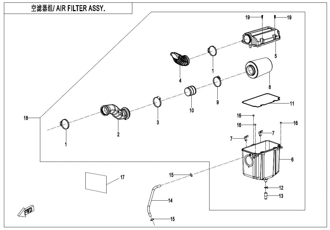 Picture of F41-V3 - AIR FILTER ASSY.