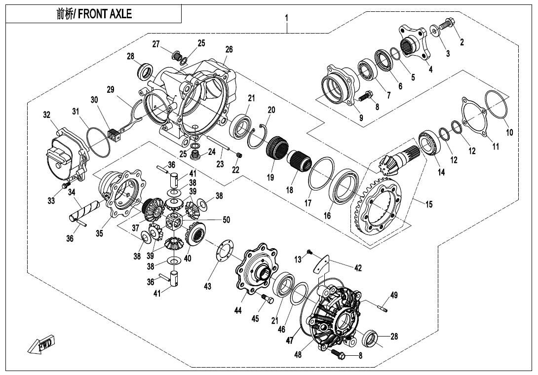 Picture of F31-B-V4 - FRONT AXLE
