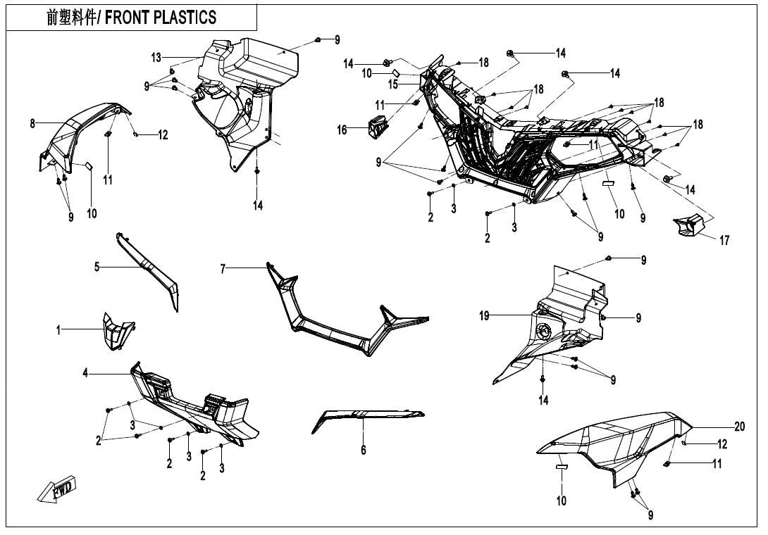 Picture of F04-1 - FRONT PLASTICS