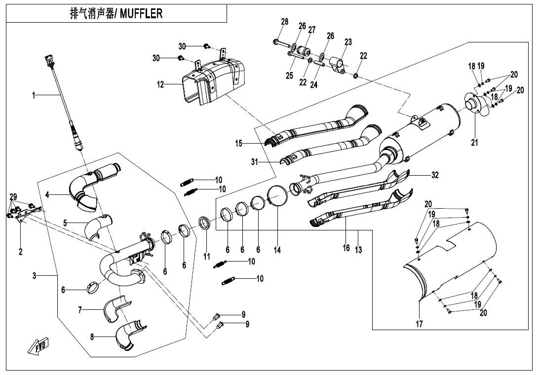 Picture of F02-C-V1 - MUFFLER(INTERNATIONAL)