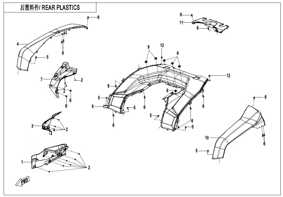 Picture of F04-5 - REAR PLASTICS