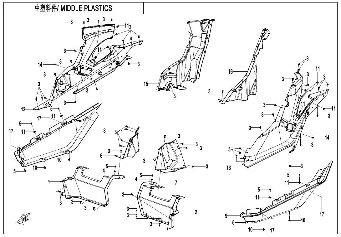 Picture of F04-5 - MIDDLE PLASTIC
