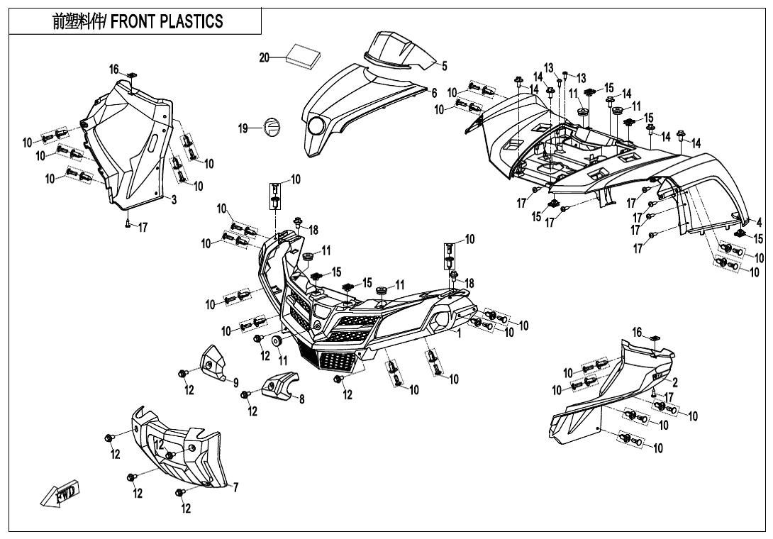 Picture of F04-1 - FRONT PLASTICS