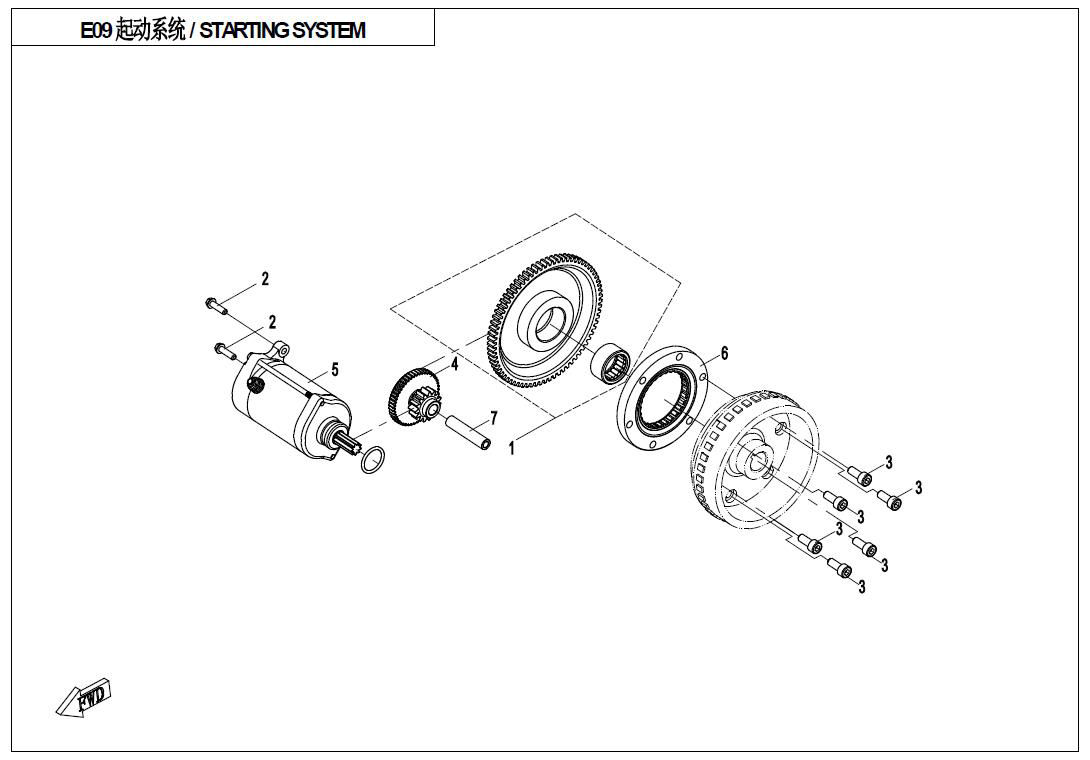 Picture of E09 - STATER MOTOR