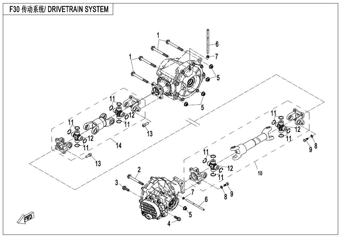 CFMoto. F30 Drivetrain System , Sherco