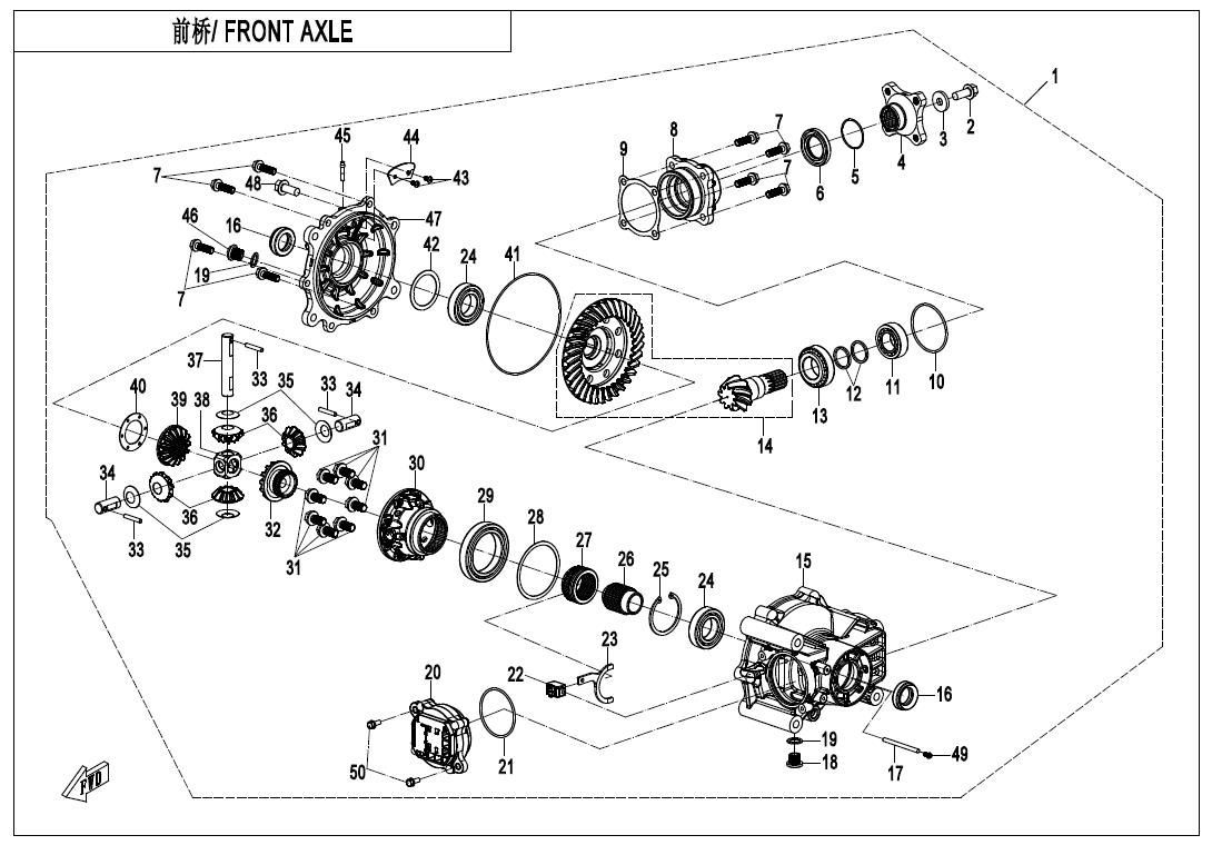 Picture of F31 - FRONT AXLE