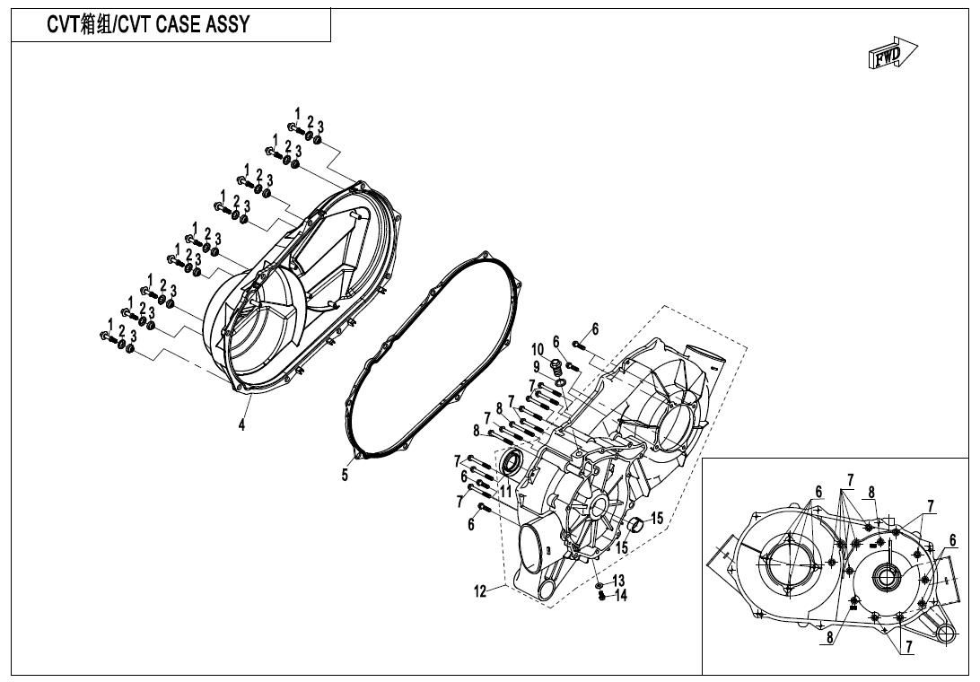 Picture of E01-3 - CVT CASE ASSY.