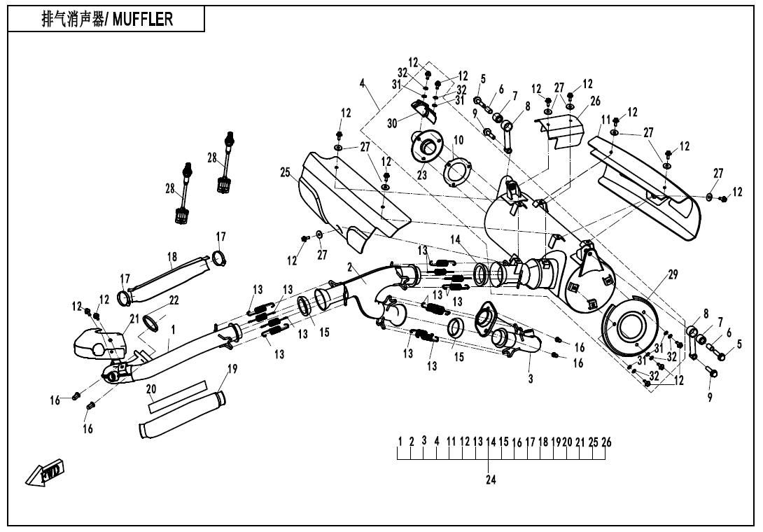 Picture of F02-B-V3 - MUFFLER(FOR AUSTRALIA ONLY)