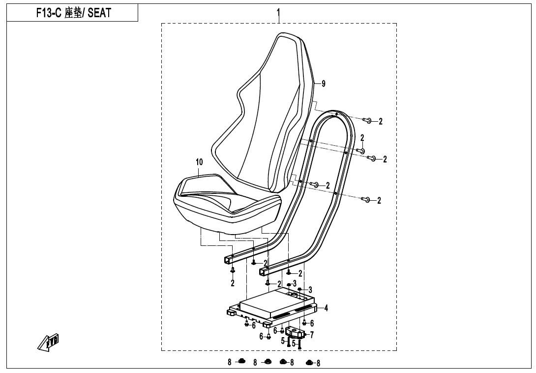 Picture of F13-C - SEAT(BLACK & WHITE)