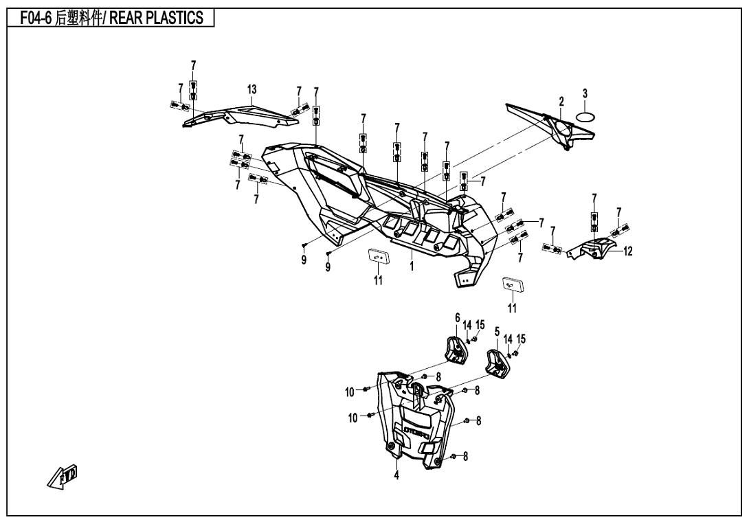 Picture of F04-6 - REAR PLASTICS