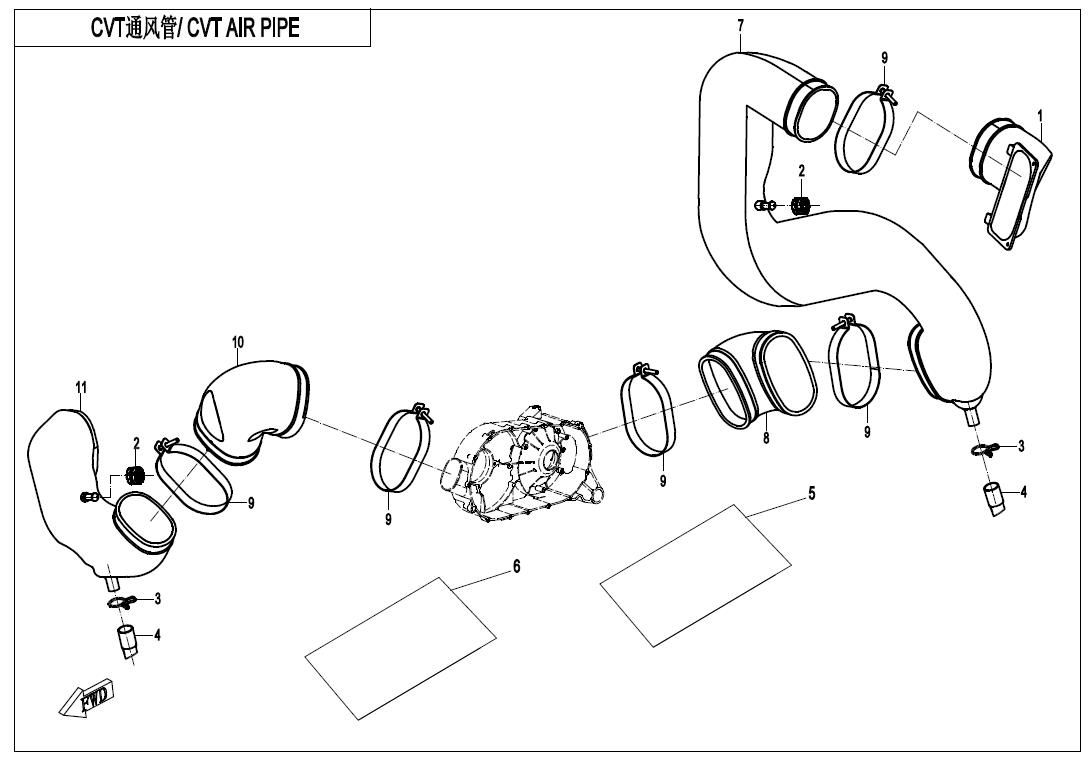 Picture of F00-2-V3 - CVT AIR PIPE