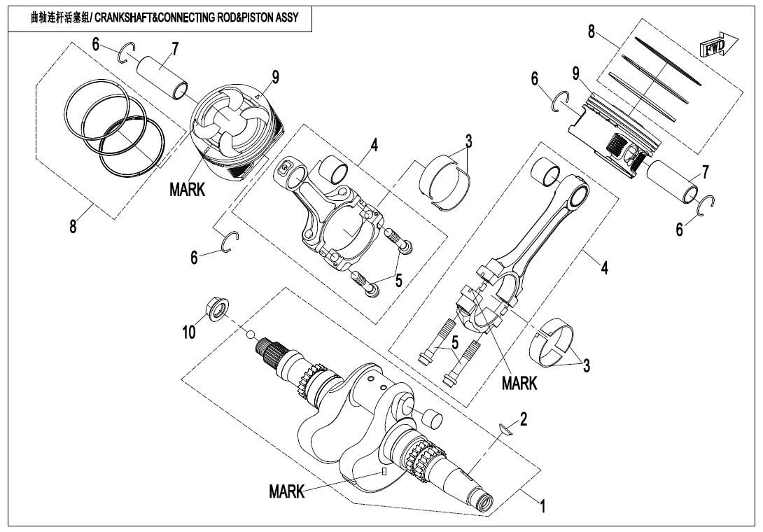 Picture of E04 - CRANKSHAFT & CONNECTING ROD & PISTON ASSY.