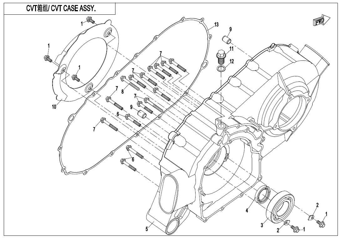Picture of E01-3 - CVT CASE ASSY.