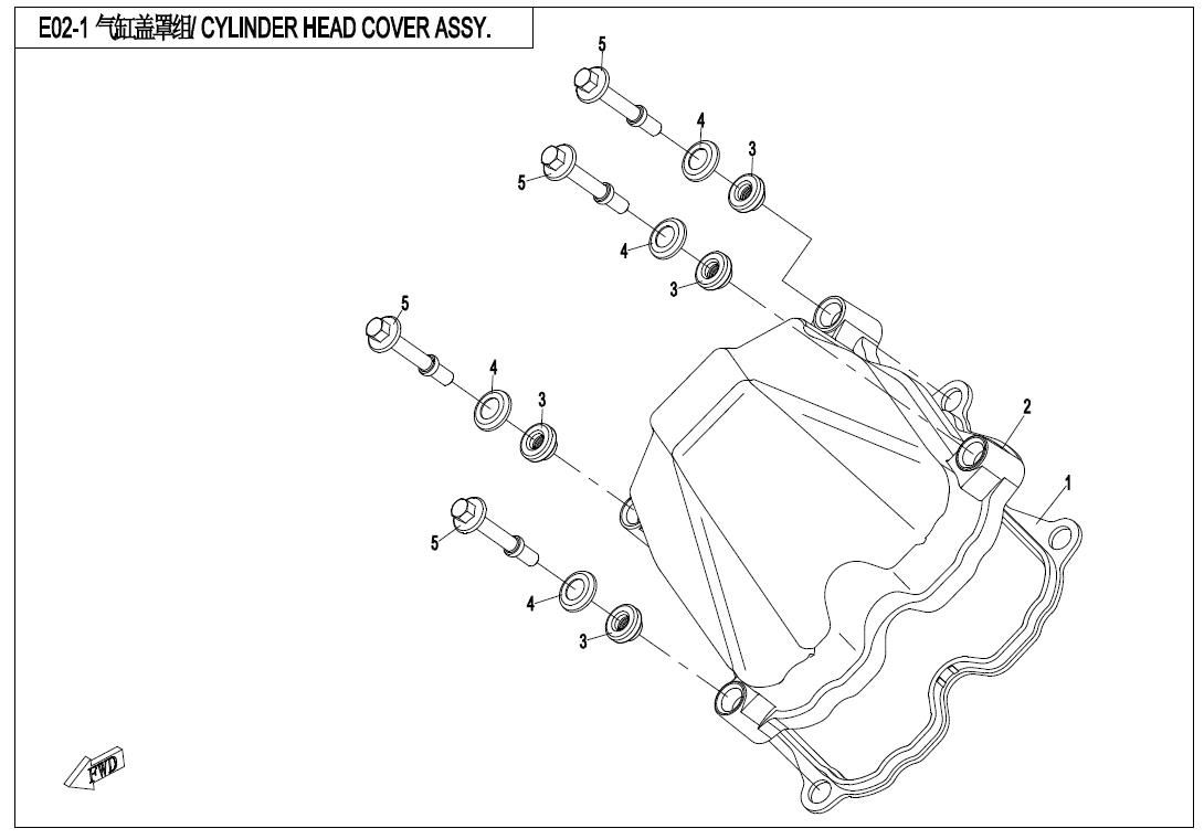 Picture of E02-1 - CYLINDER HEAD COVER ASSY