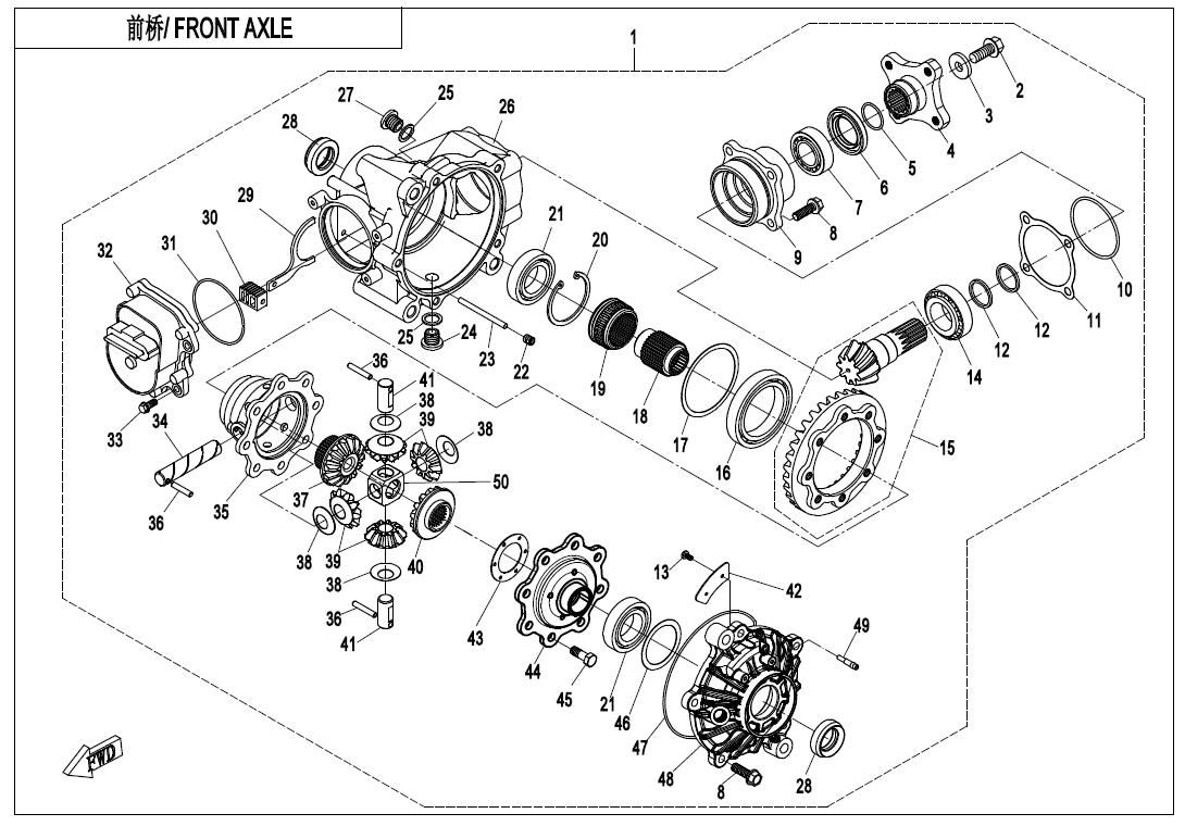 Picture of F31-V3 - FRONT AXLE