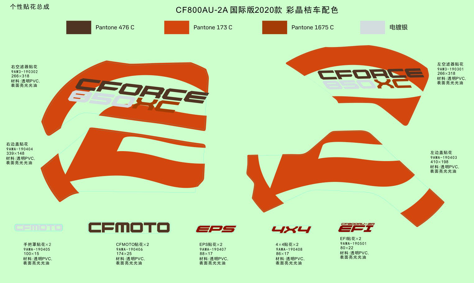 Picture of F19-1-G - DECAL,2020,INTERNATIONAL(CRYSTAL ORANGE)