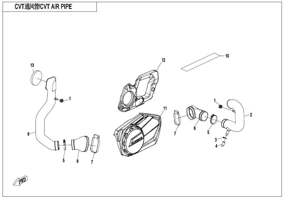 Picture of F00-V2 - CVT AIR PIPE