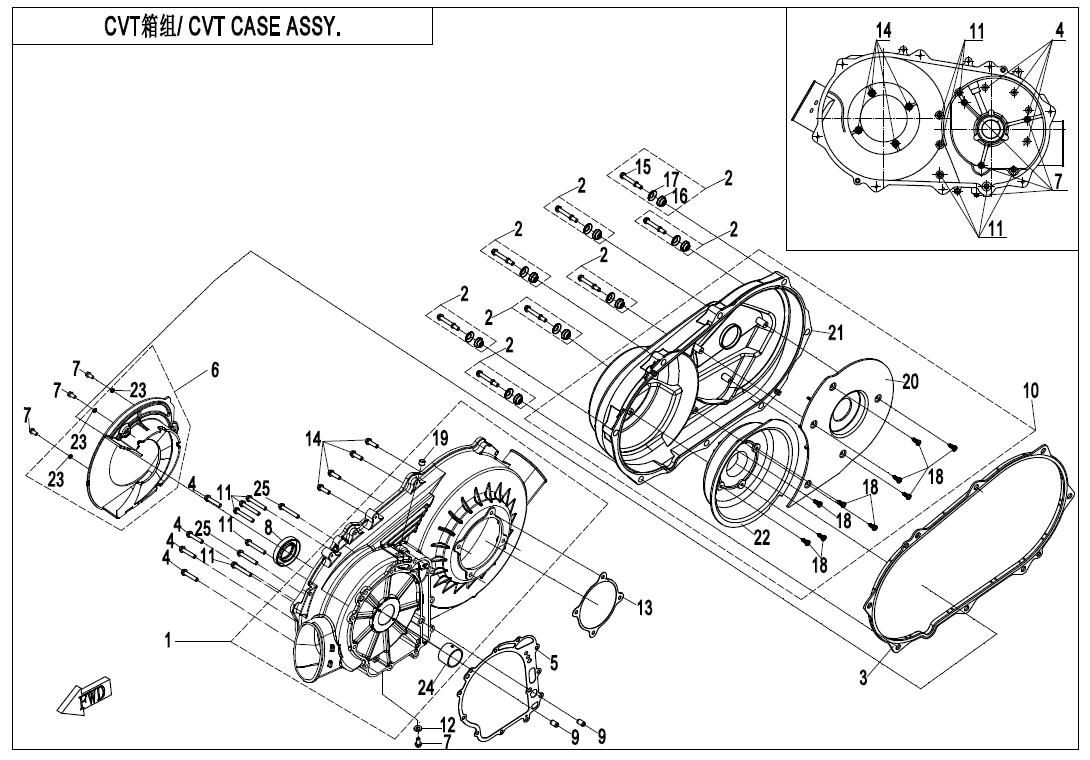 Picture of E01-3-B - CVT CASE ASSY. (FOR CF600AU-3L&3S ONLY)