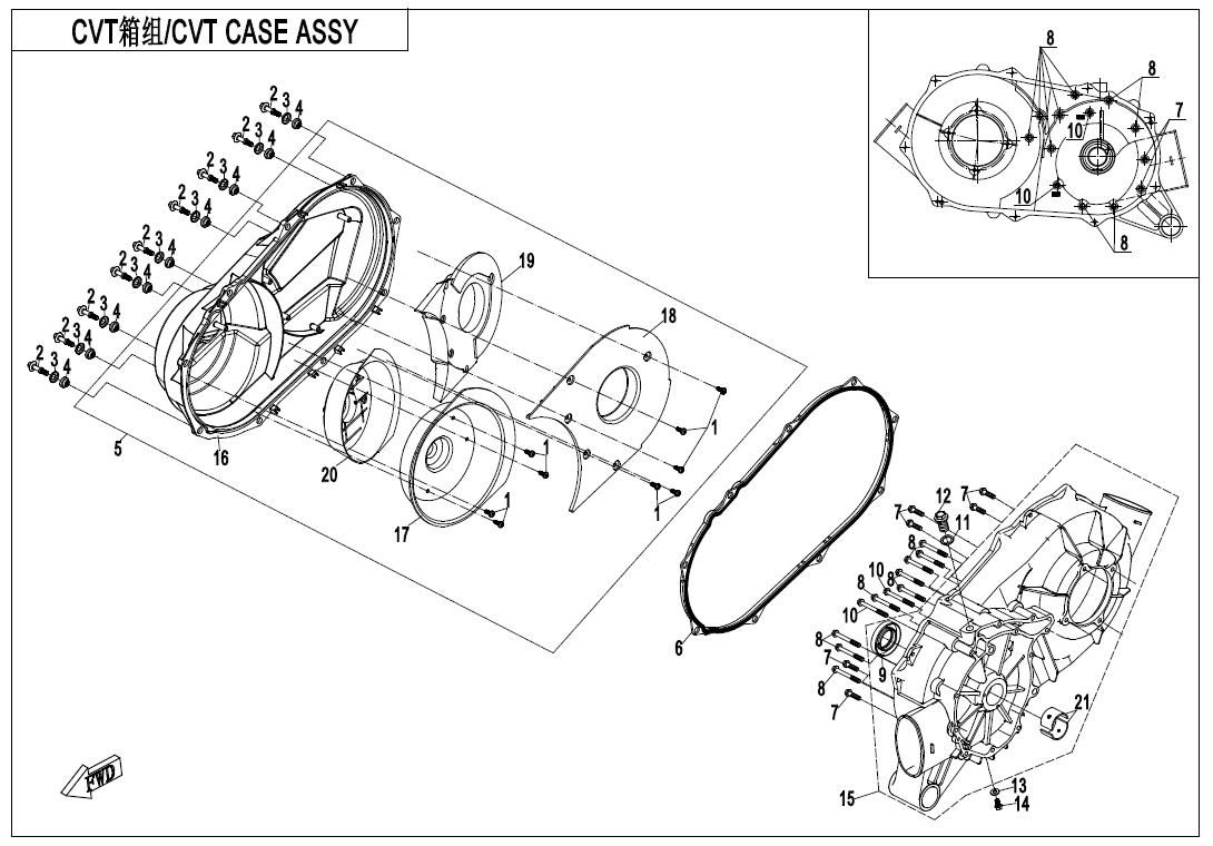 Picture of E01-3-V4 - CVT CASE ASSY