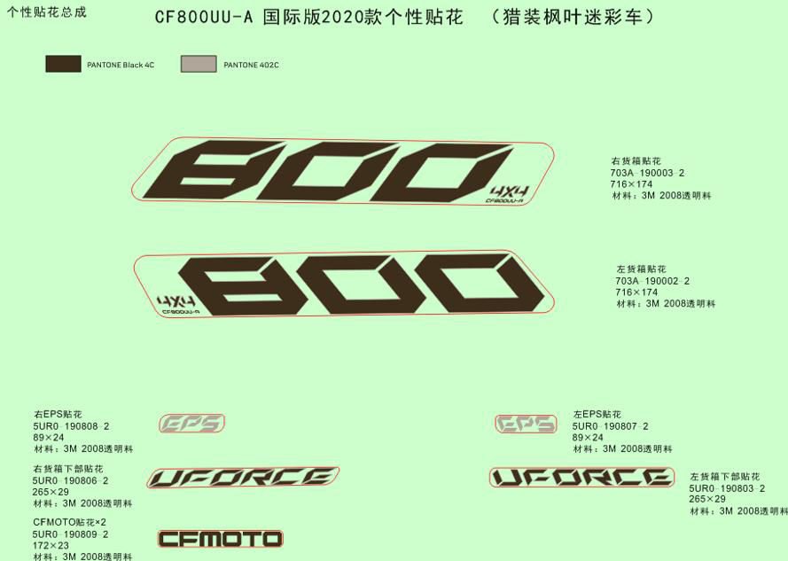 Picture of F19-J - DECAL KITS(2020,TRUE TIMBER CAMO)