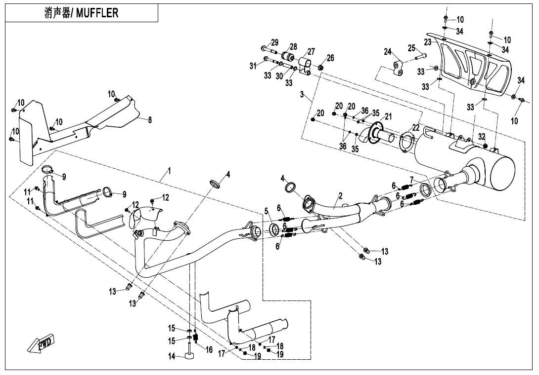 Picture of F02-B-V3 - MUFFLER(FOR AUSTRALIA ONLY)