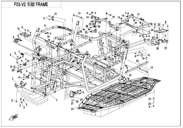 CFMOTO. F03-V2 - Frame - , Sherco