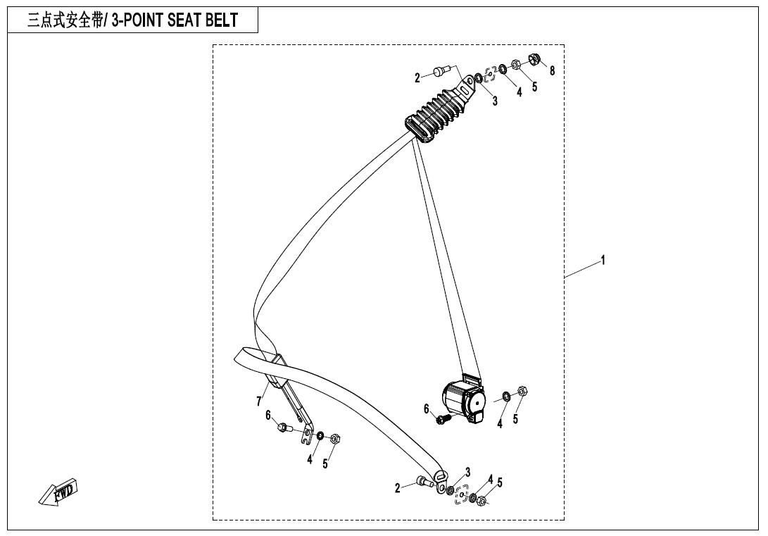Picture of F34-1-V2 - 3-POINT SEAT BELT