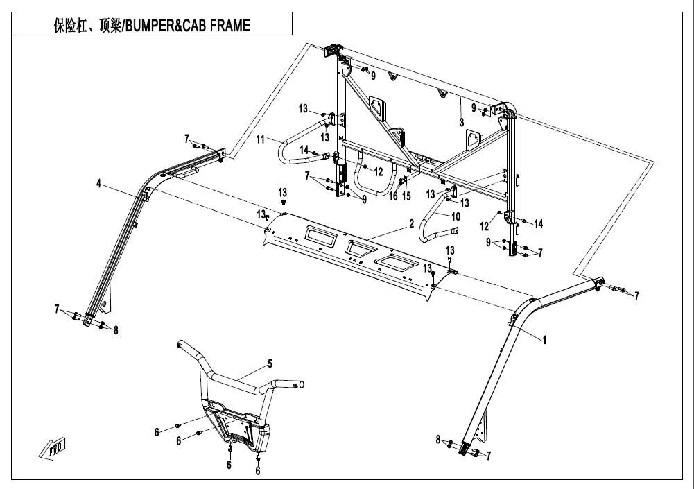 Picture of F23-V3 - BUMPER & CAB FRAME