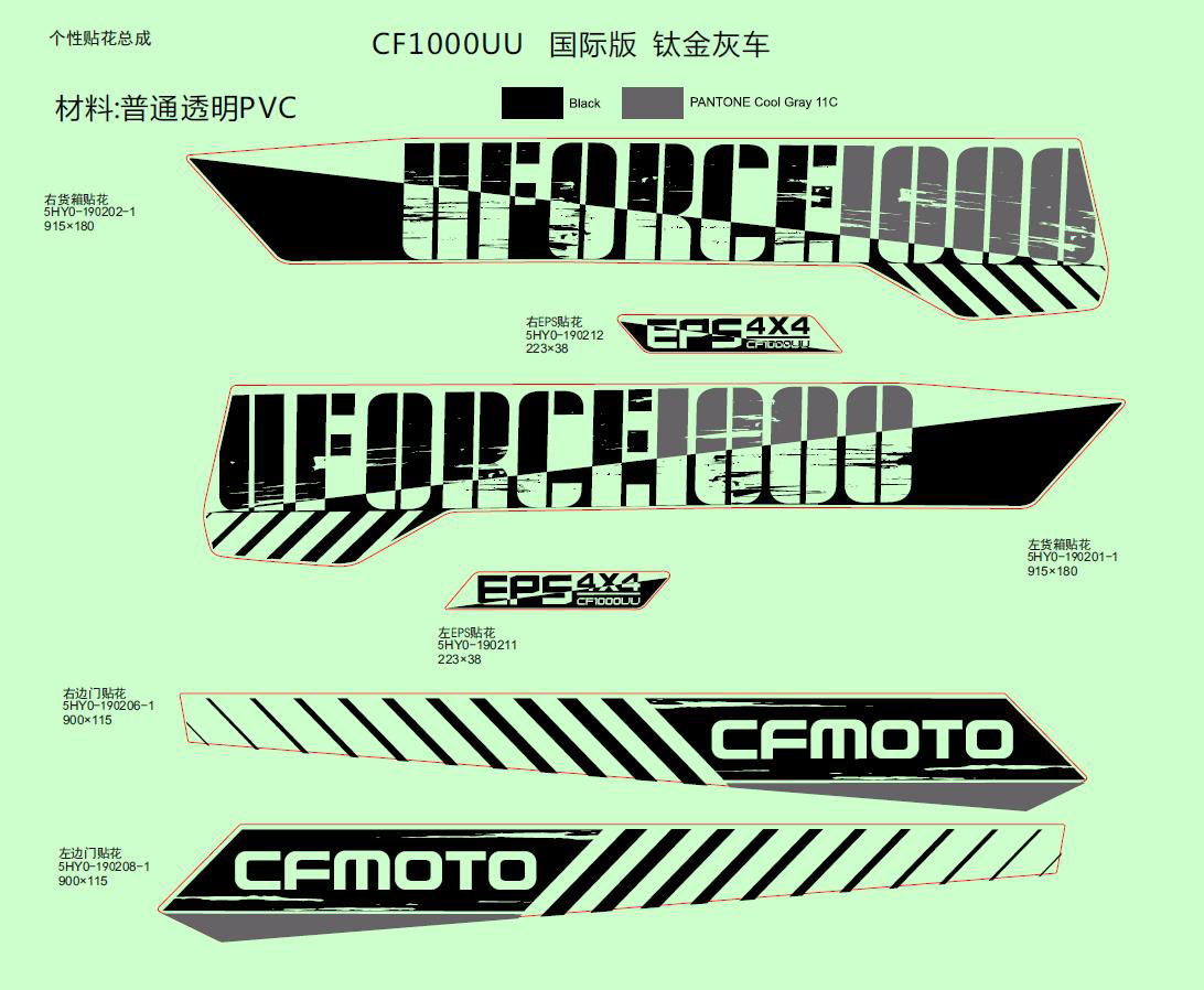 Picture of F19-2-D - DECAL KITS (MATTE TITANIUM GREY)