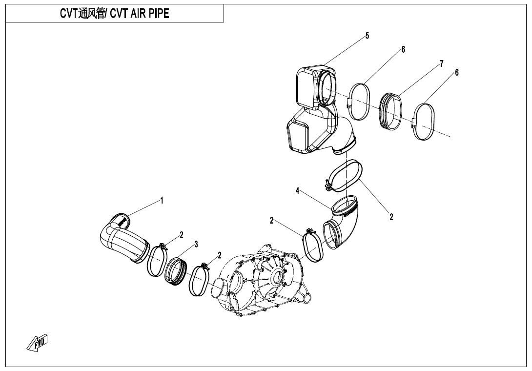 Picture of F00-2 - CVT AIR PIPE&SIDE COVER