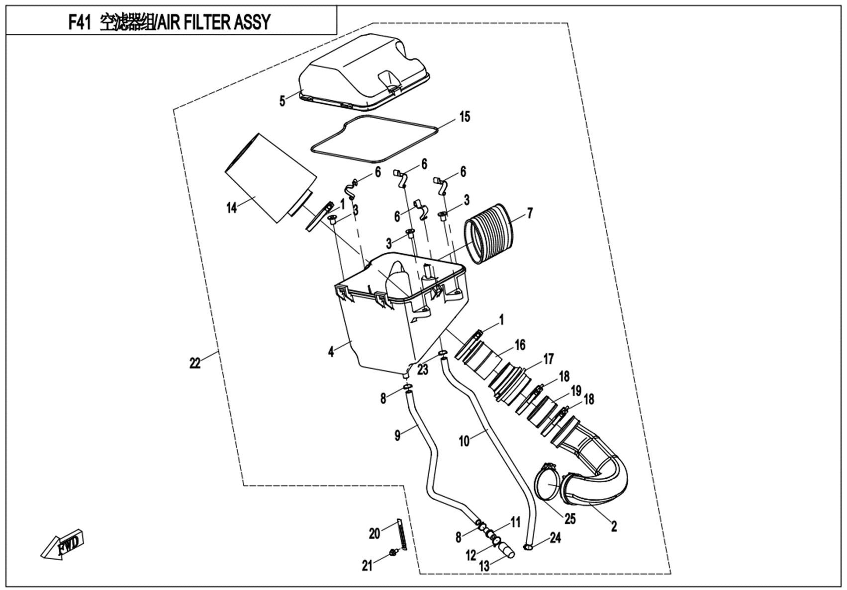 Picture of F41 - AIR FILTER ASSY