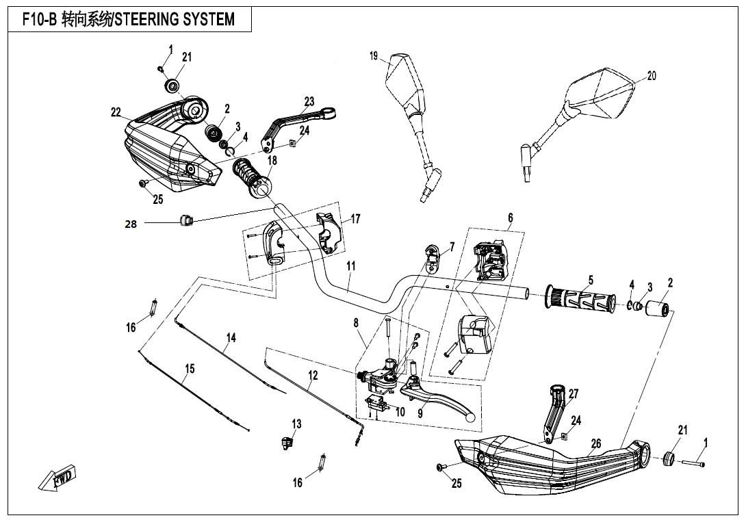 Picture of F10-B - STEERING SYSTEM(HAND GUARD)