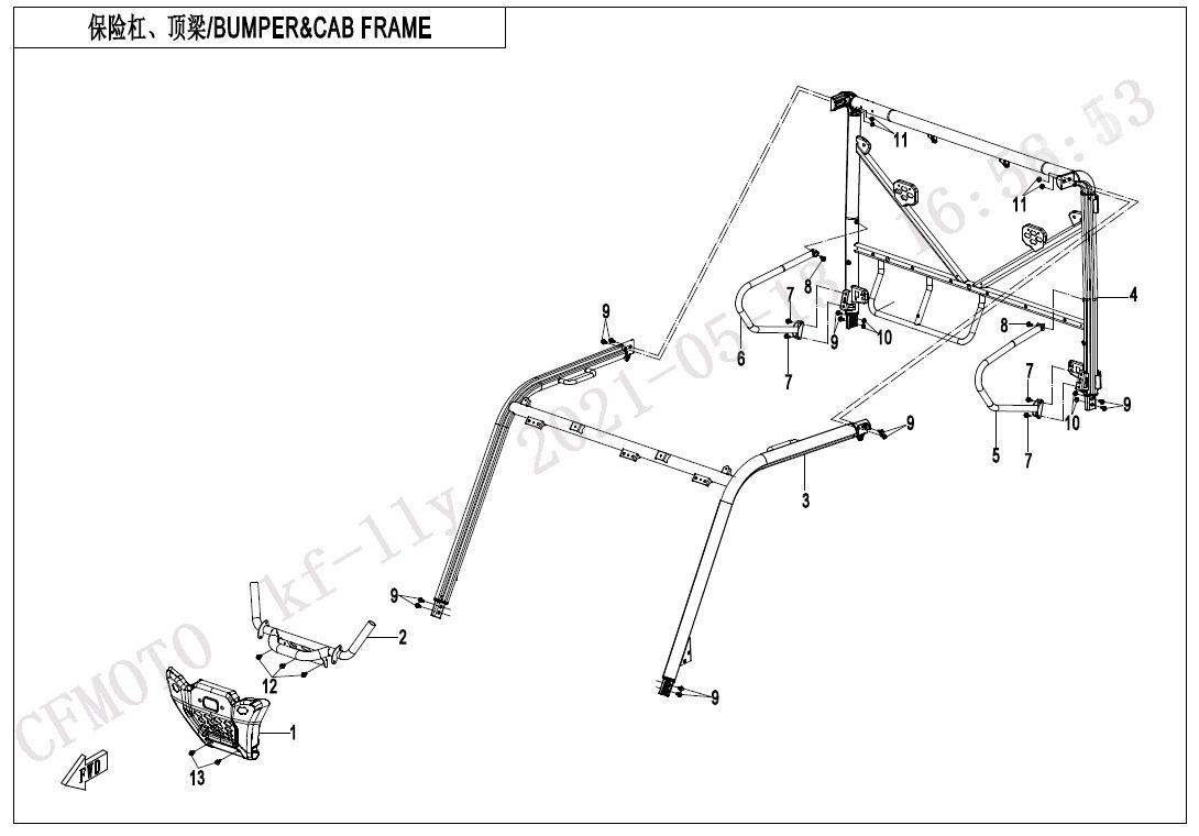 Picture of F23 - BUMPER & CAB FRAME