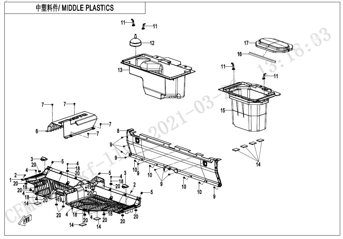Picture of F04-3 - MIDDLE PLASTICS