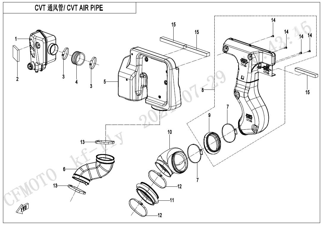 Picture of F00-2-V2 - CVT AIR PIPE