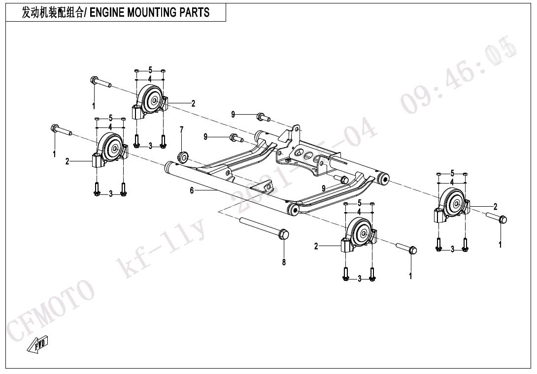 Picture of F00-1 - ENGINE MOUNTING PARTS