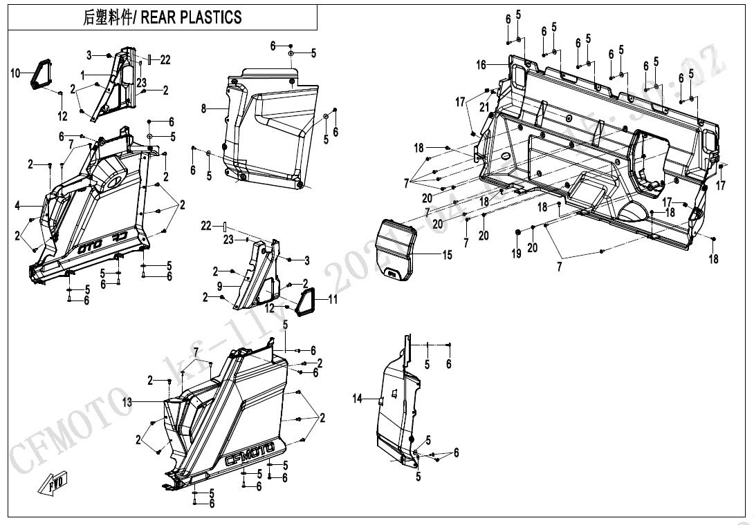 Picture of F04-4 - REAR PLASTICS