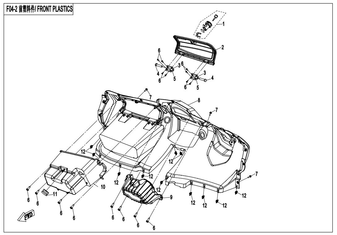 Picture of F04-2 - MIDDLE PLASTIC