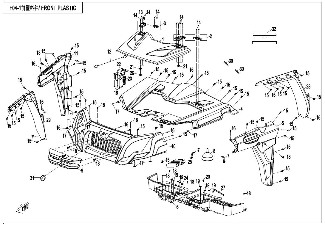 Picture of F04-1 - FRONT PLASTICS