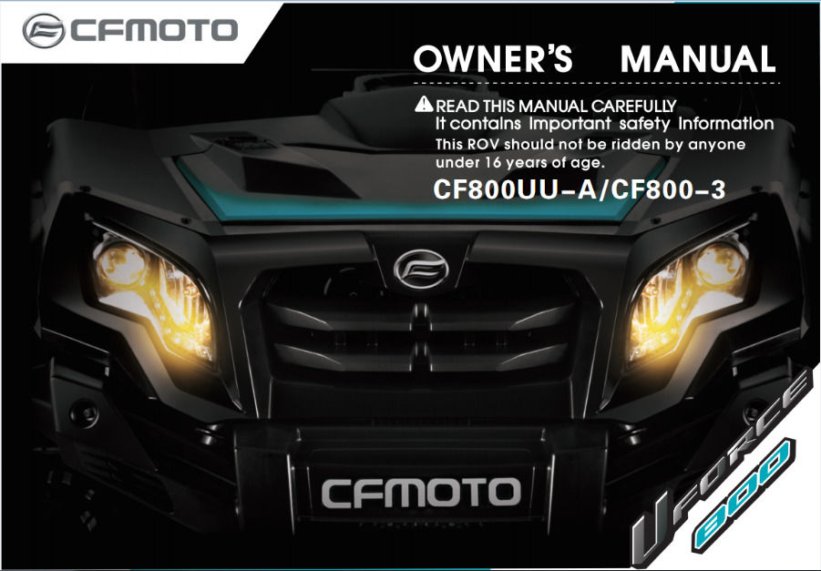 Picture of F38-A - OWNER'S MANUAL