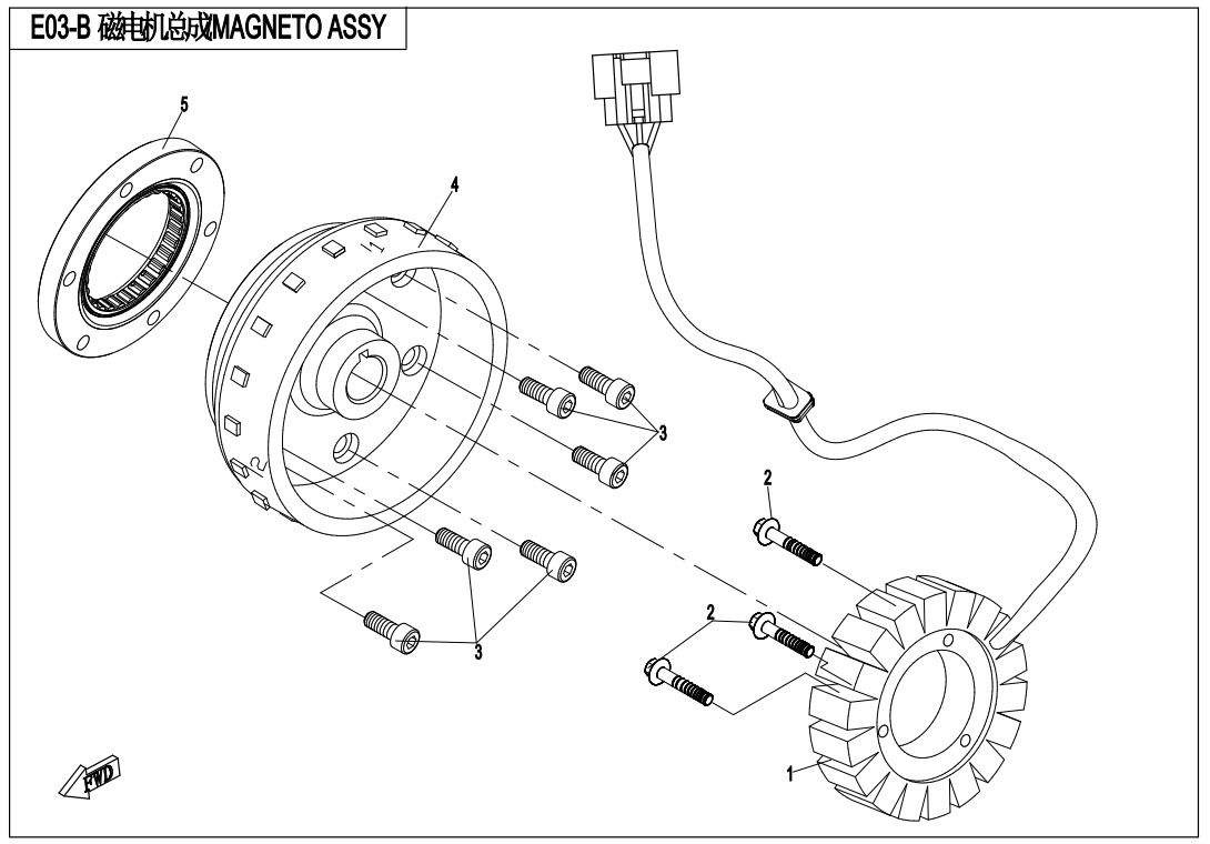Picture of E03-B - MAGNETO ASSY. (WITH EPS)