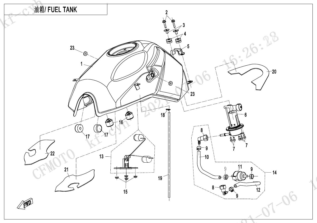 Picture of F12 - FUEL TANK