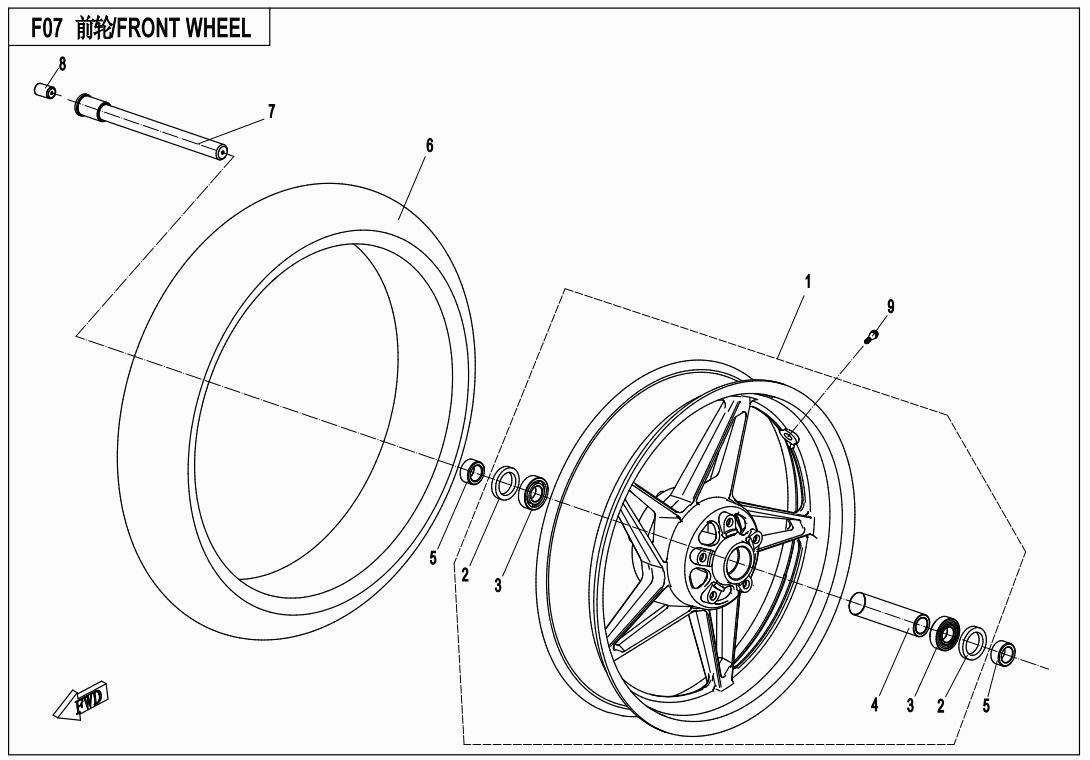 Picture of F07-A - FRONT WHEEL
