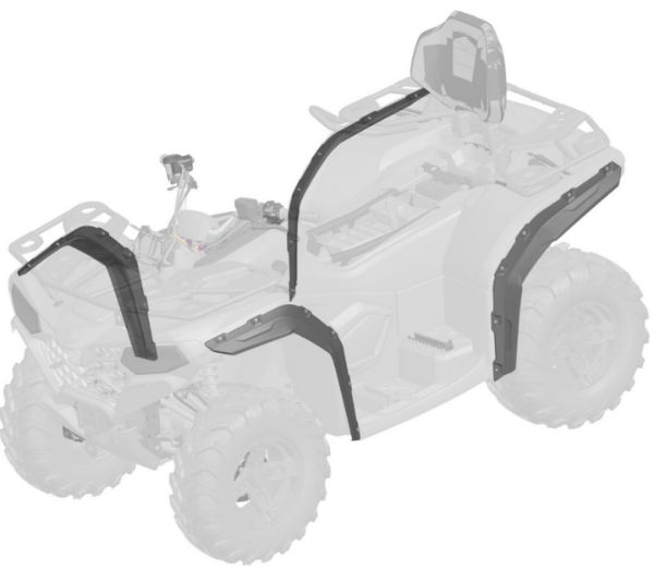 Picture of 9DQV-803100-3000 - CFORCE 400 / 520 FENDER FLARE ASSEMBLY