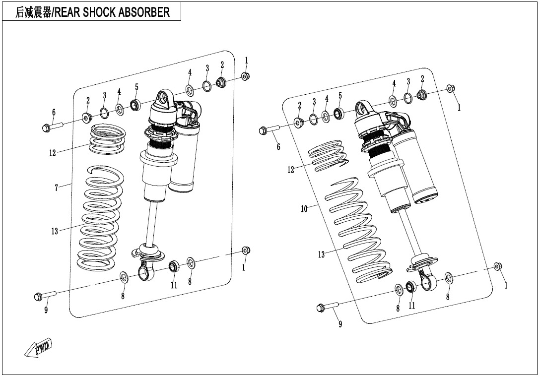 Picture of F06-2-REAR SHOCK ABSORBER