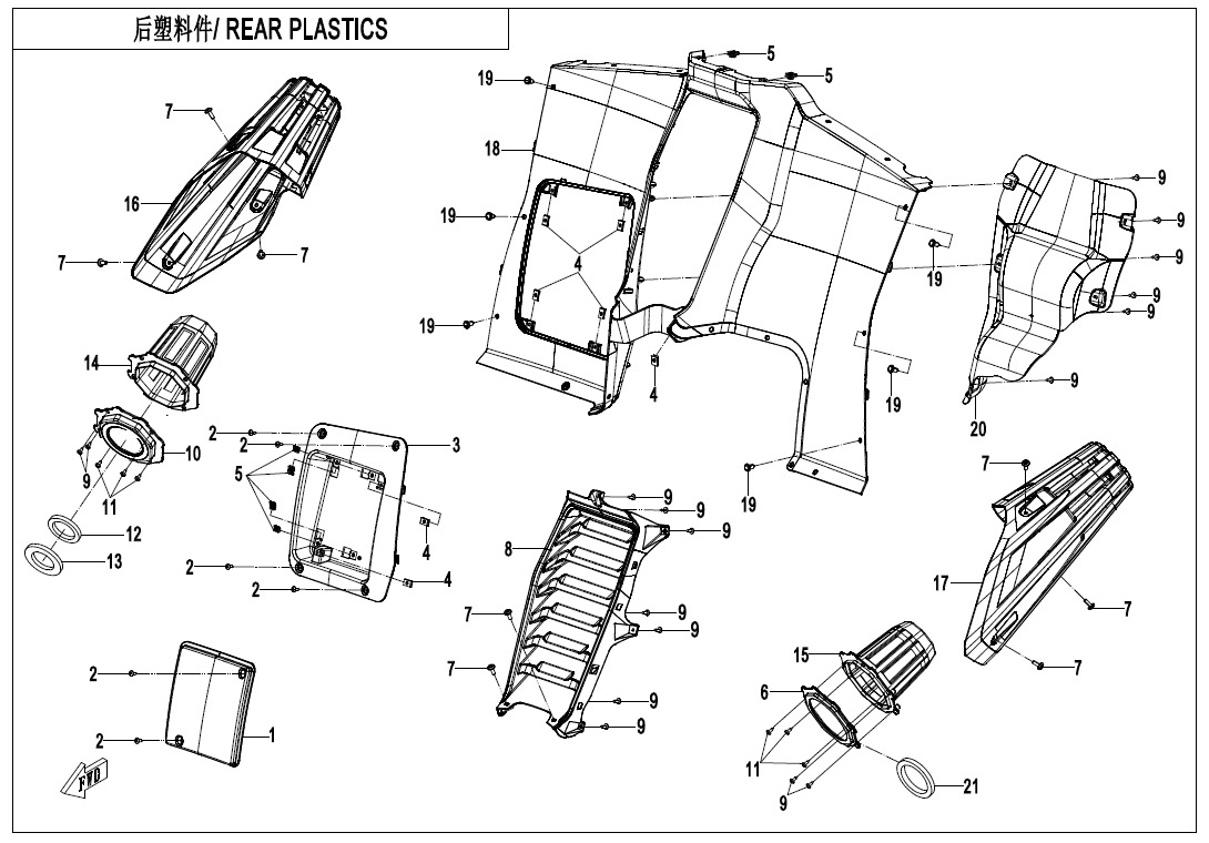 Picture of F04-6-REAR PLASTICS