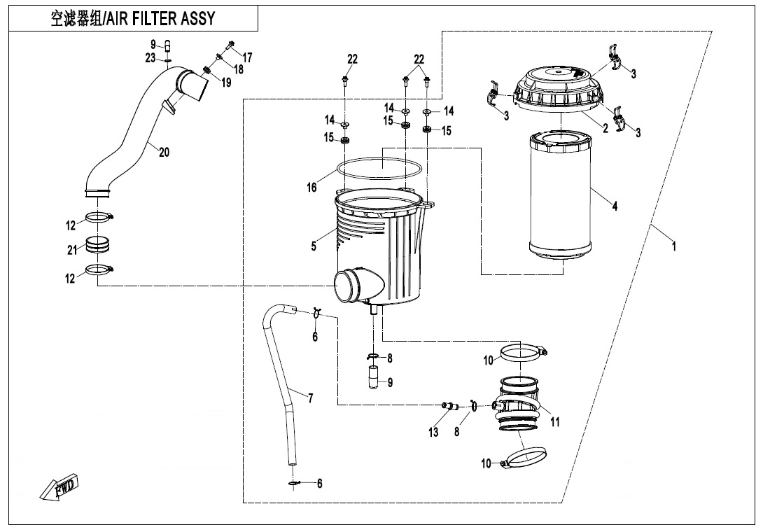CFMoto. F41-Air Filter Assy - , Sherco