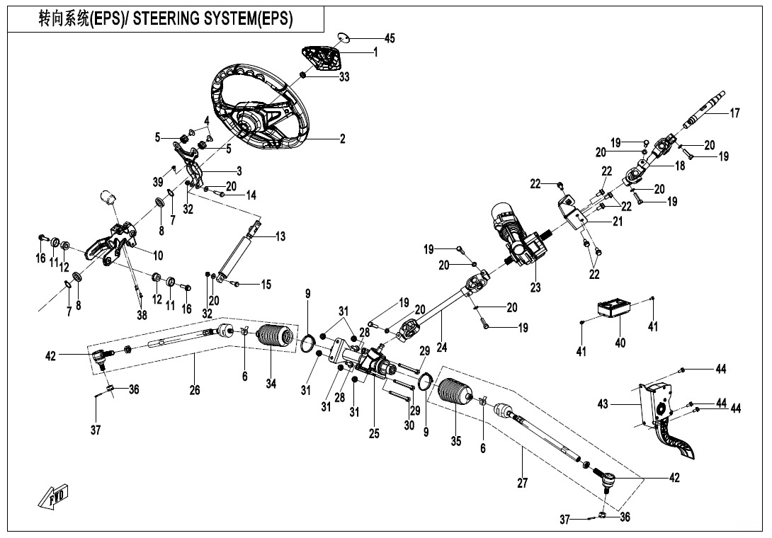 CFMOTO. F10Steering System , Sherco