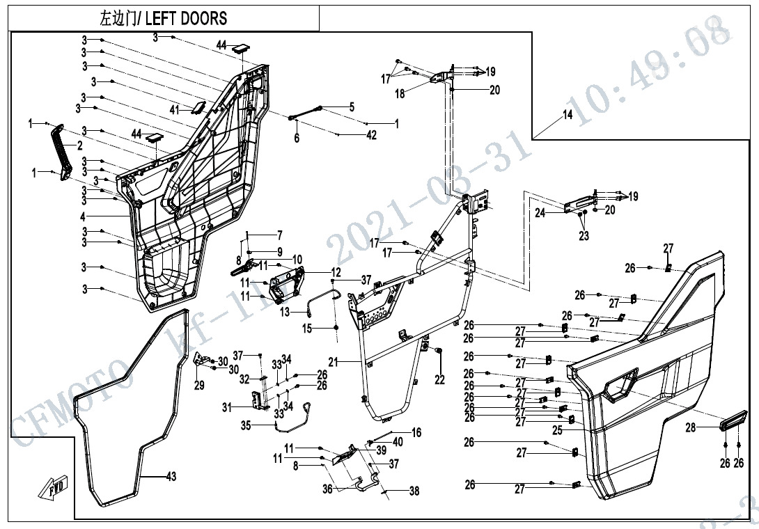 Picture of F37-2 - LEFT DOORS