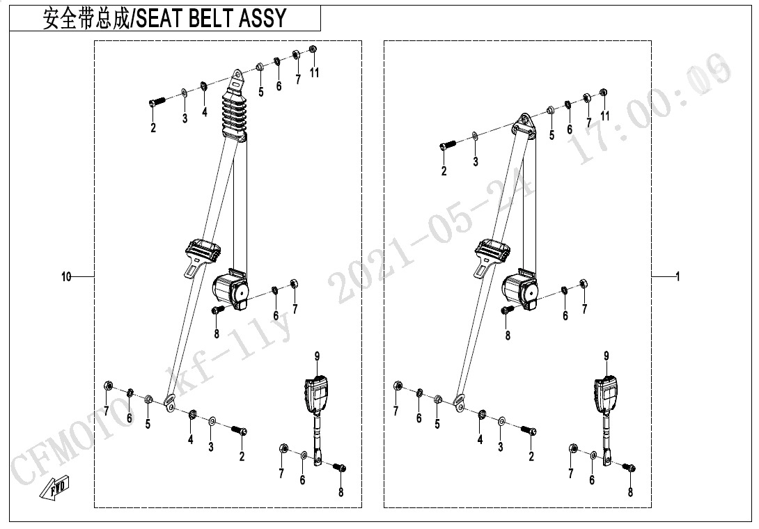 Picture of F34-2 - SEAT BELT ASSY